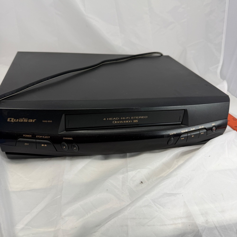 Quasar VHQ-950 & GE VG4041 VHS VCR Player Bundle 4 Head Hi-Fi Stereo For Parts